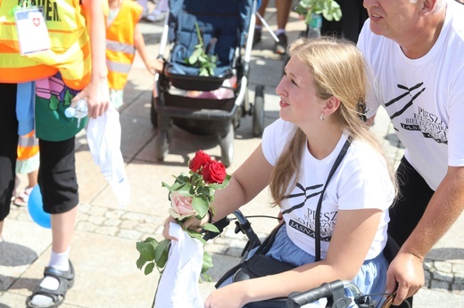 Powitanie 31. Pielgrzymki Diecezji Bielsko-Żywieckiej na Jasną Górę - grup z Wilamowic - 2022