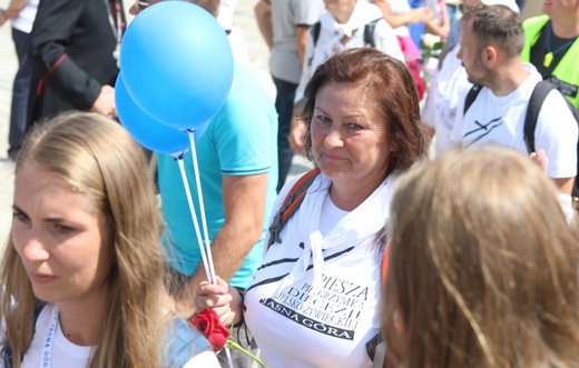 Powitanie 31. Pielgrzymki Diecezji Bielsko-Żywieckiej na Jasną Górę - grup z Wilamowic - 2022
