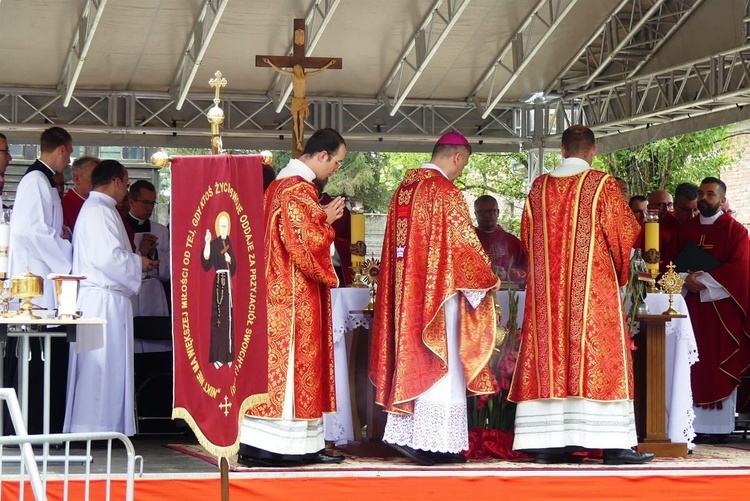 81. rocznica śmierci św. Maksymiliana w Oświęcimiu - pielgrzymka i Msza św. przy Bloku Śmierci