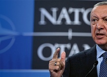 Prezydent Turcji Recep Tayyip Erdoğan na szczycie NATO.