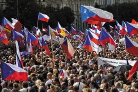 W demonstracji w Pradze uczestniczyło ok. 70 tys. osób.