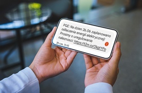 Autentyczny SMS  od oszustów. Źródło: PGE Obrót.