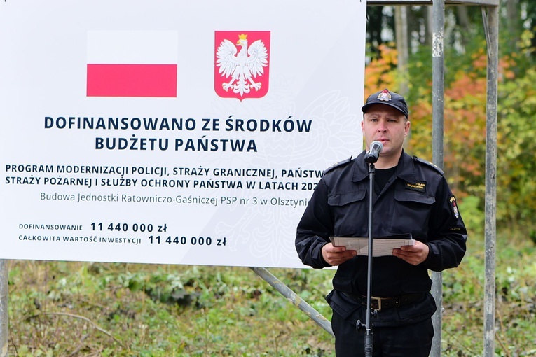 Inauguracji budowy Jednostki Ratowniczo-Gaśniczej nr 3 w Olsztynie
