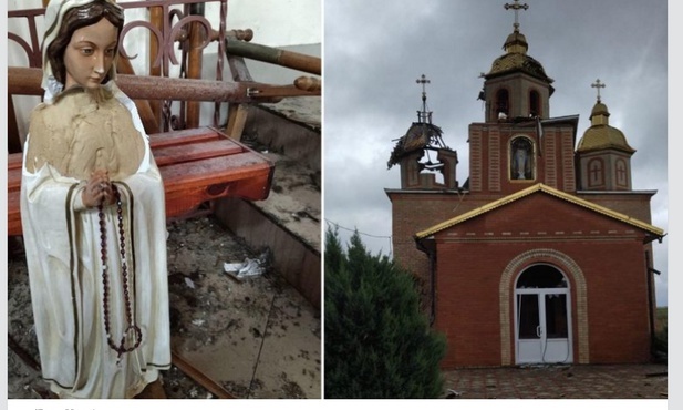 Bomby spadły na kolejny kościół w obwodzie donieckim