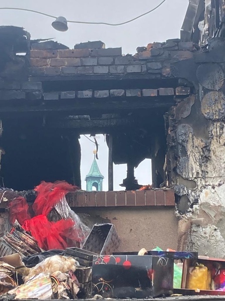 Zniszczenia po pożarze w ochronce dla dzieci w Piekarach Śląskich