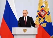 Mowa Putina. Oświadczył, że mieszkańcy okupowanych ziem Ukrainy są obywatelami Rosji "na zawsze"