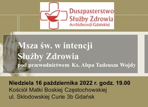 Msza św. dla Służby Zdrowia w Gdańsku - zaproszenie