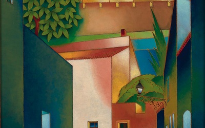 Anna Harland- -Zajączkowska, „Uliczka w Carcassonne”, 1927, farba olejna, płótno, Muzeum Narodowe w Krakowie.