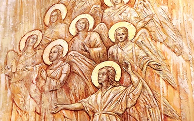 ▲	Polichromowane reliefy z kościoła seminaryjnego w Olsztynie. 