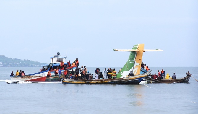 Co najmniej 19 osób zginęło po awaryjnym lądowaniu samolotu na Jeziorze Wiktorii