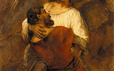 Walka Jakuba z aniołem. Rembrandt