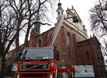 Podnośnik Komendy Miejskiej Państwowej Straży Pożarnej w Kielcach.