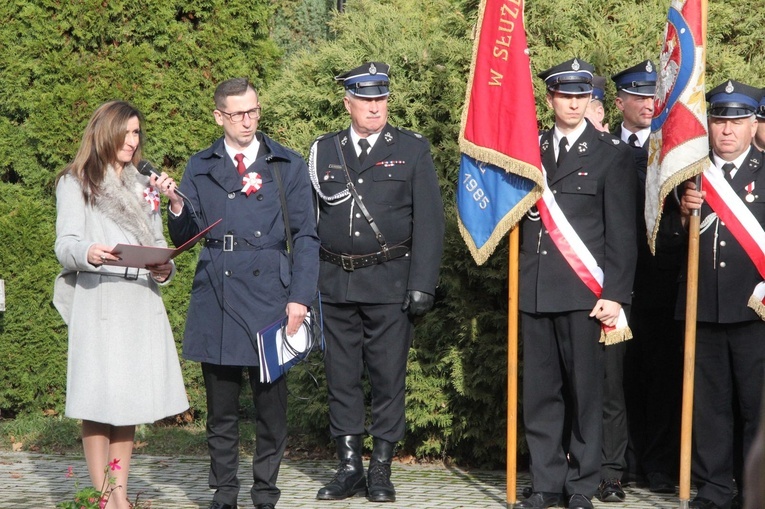 Radłów. Odsłonięcie muralu "Radłowskie Termopile"