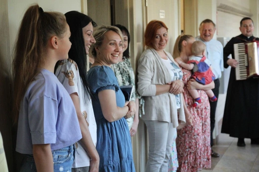 Rodziny ukraińskie w Diecezjalnym Domu Pielgrzyma św. Józefa w Andrychowie