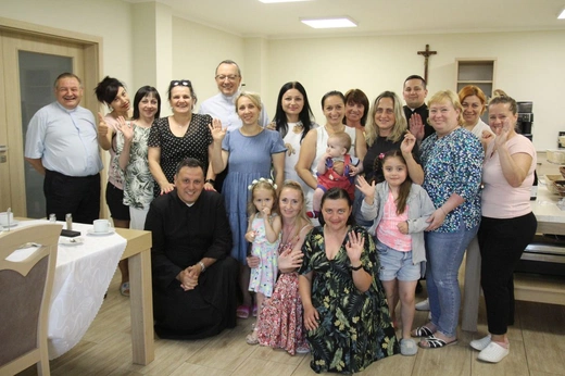 Rodziny ukraińskie w Diecezjalnym Domu Pielgrzyma św. Józefa w Andrychowie