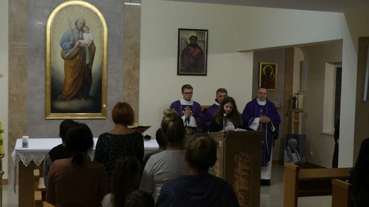 Rodziny ukraińskie w Diecezjalnym Domu Pielgrzyma św. Józefa w Andrychowie