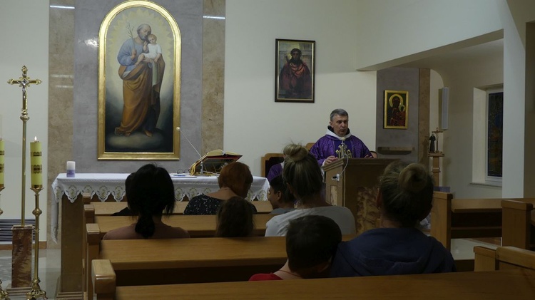 Rodziny ukraińskie w Diecezjalnym Domu Pielgrzyma św. Józefa w Andrychowie