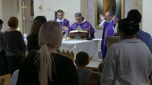 Rodziny ukraińskie w Diecezjalnym Domu Pielgrzyma św. Józefa w Andrychowie