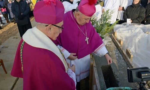 Wmurowanie kamienia węgielnego w świątynię polskiej błogosławionej w Grodnie na Białorusi