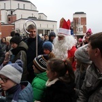 Wizyta św. Mikołaja w sanktuarium św. Jana Pawła II w Krakowie