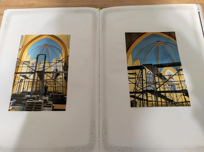 Przebieg prac odbudowy ołtarza w kościele św. Barbary