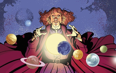 Komiksowe wyobrażenie Mikołaja Kopernika pochodzi z książki „Akademia Superbohaterów”,  Tomasza Rożka.  Autor ilustracji: Marek Oleksicki.