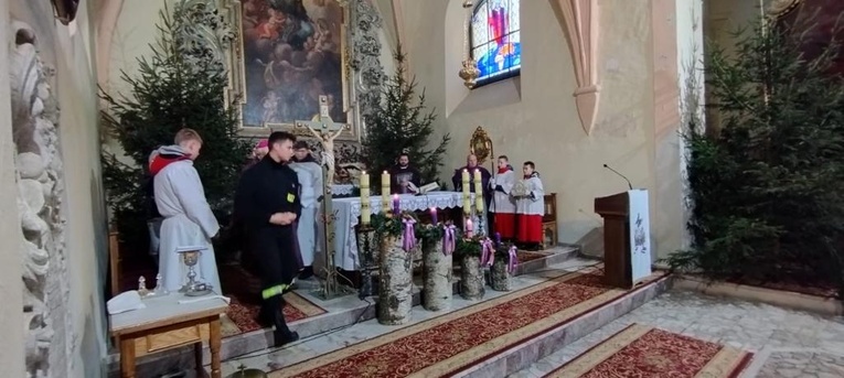 Opłatek ze strażakami w Dobromierzu