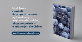 Grafika promująca książkę na portalu społecznościowym. 