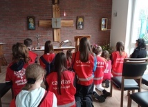 Wolontariusze SKC w hospicjum 