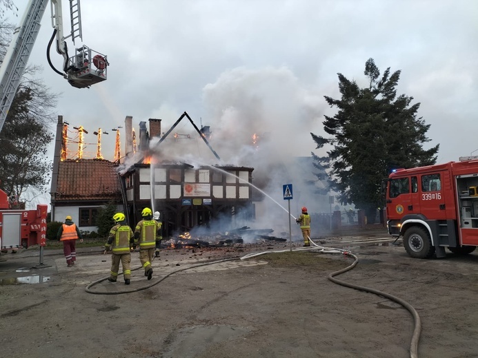 Pożar zniszczył siedzibę warszatów terapii zajęciowej Caritas AG