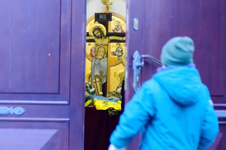 Modlitwa o pokój w cerkwi greckokatolickiej w Ostródzie