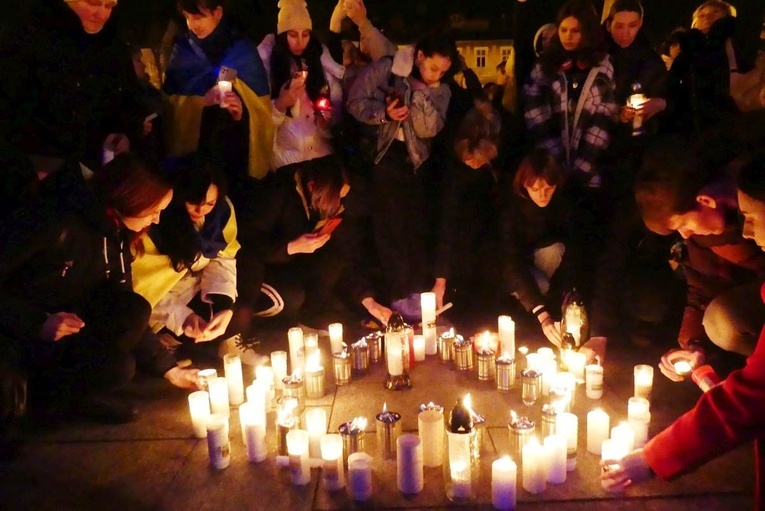 Polacy i Ukraińcy modlili się razem na Rynku w Bielsku-Białej