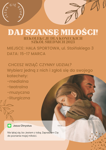 Młodzi młodym. Zaproszenie na rekolekcje szkolne w Końskich