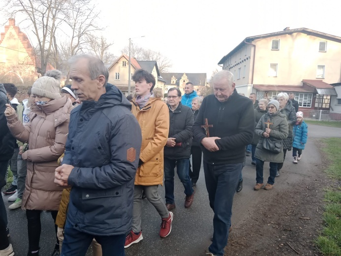 Ścinawka Dolna. Uliczna Droga Krzyżowa w czasie misji