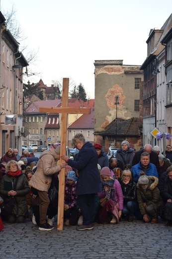 Ząbkowice Śl. Miejska Droga Krzyżowa ze św. Jadwigą i św. Janem Pawłem II 