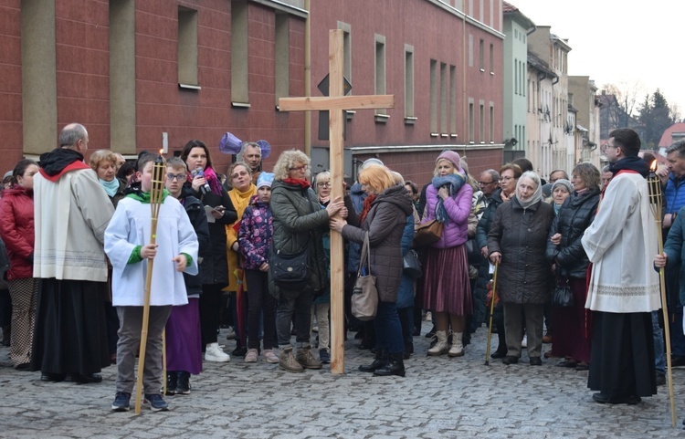 Ząbkowice Śl. Miejska Droga Krzyżowa ze św. Jadwigą i św. Janem Pawłem II 