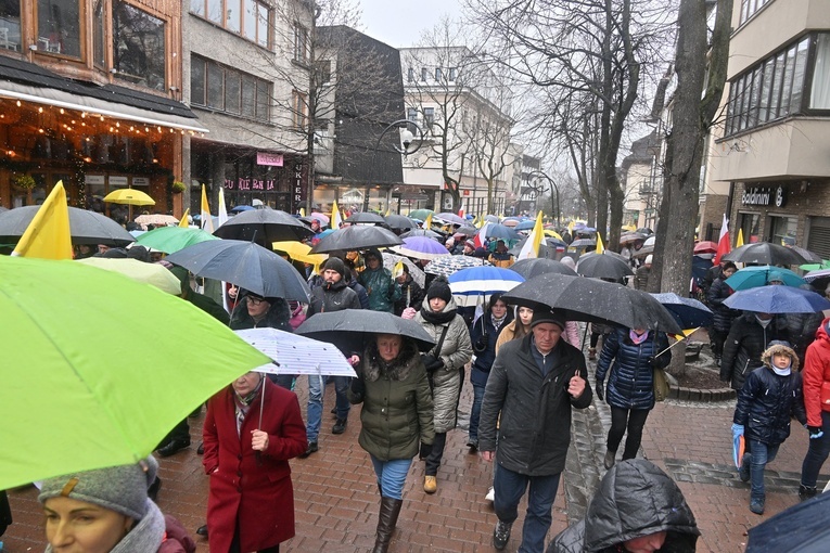 Marsz w obronie Jana Pawła II w Zakopanem