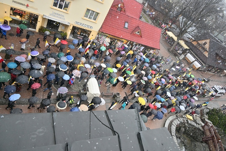Marsz w obronie Jana Pawła II w Zakopanem