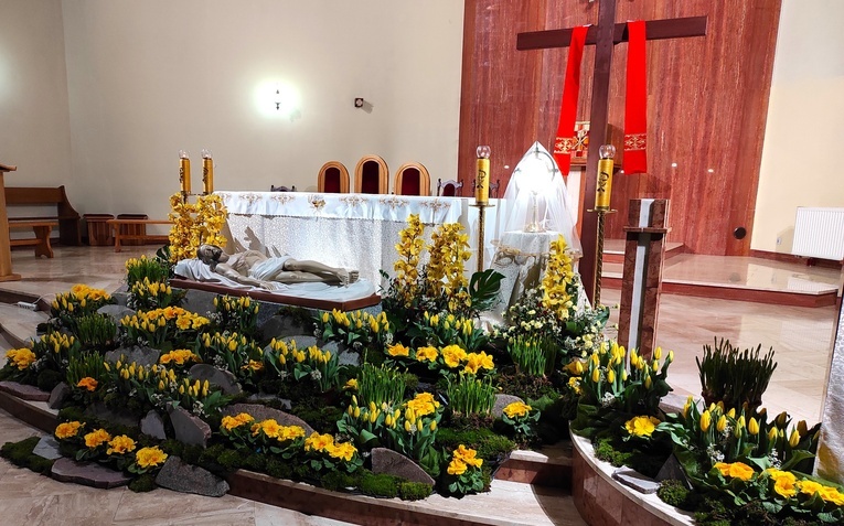 Grób w parafii Najświętszego Serca Pana Jezusa w Skierniewicach