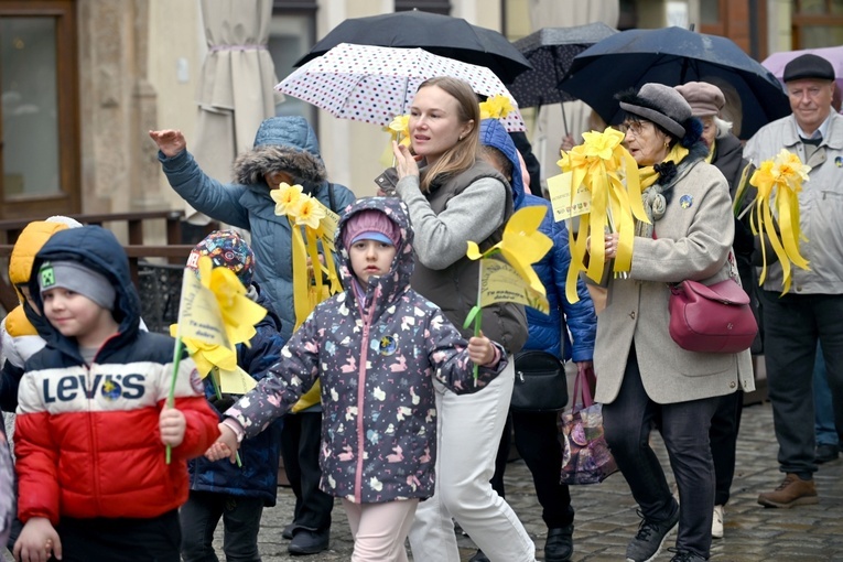 Żółty marsz żonkili z Pola Nadziei przeszedł przez Świdnicę