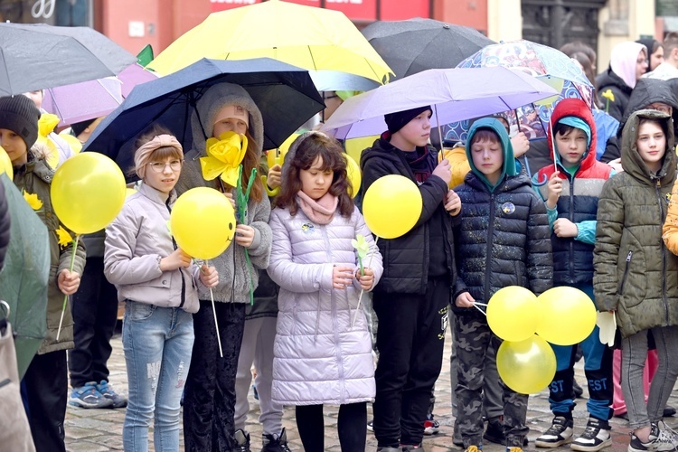 Żółty marsz żonkili z Pola Nadziei przeszedł przez Świdnicę