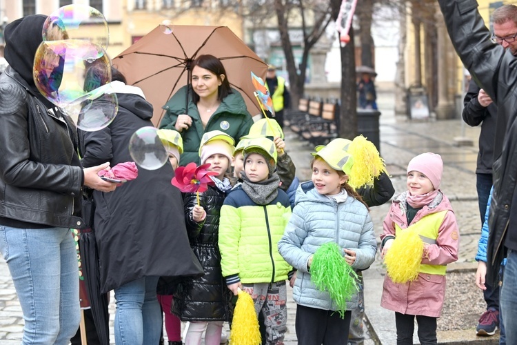 Żółty marsz żonkili z Pola Nadziei przeszedł przez Świdnicę