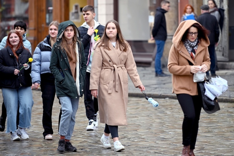 Żółty marsz żonkili z Pola Nadziei przeszedł przez Świdnicę