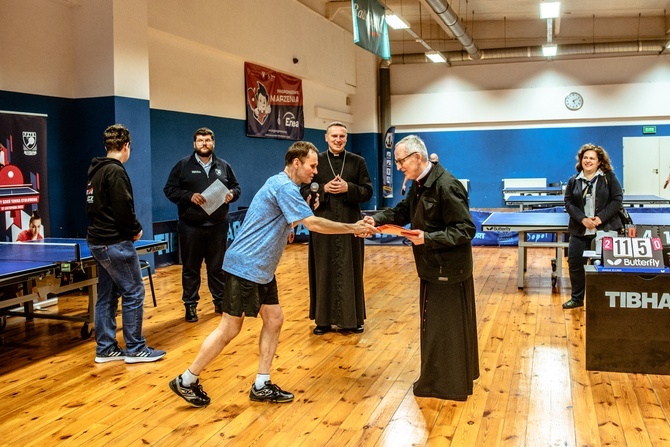 Rozstrzygnięcie Mistrzostw Polski księży w tenisie stołowym