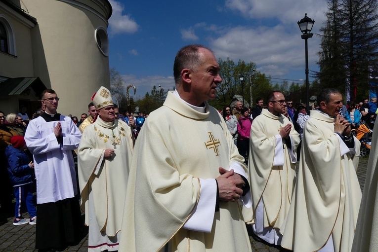 Msza św. pielgrzymów łagiewnickich w Hałcnowie - 2023