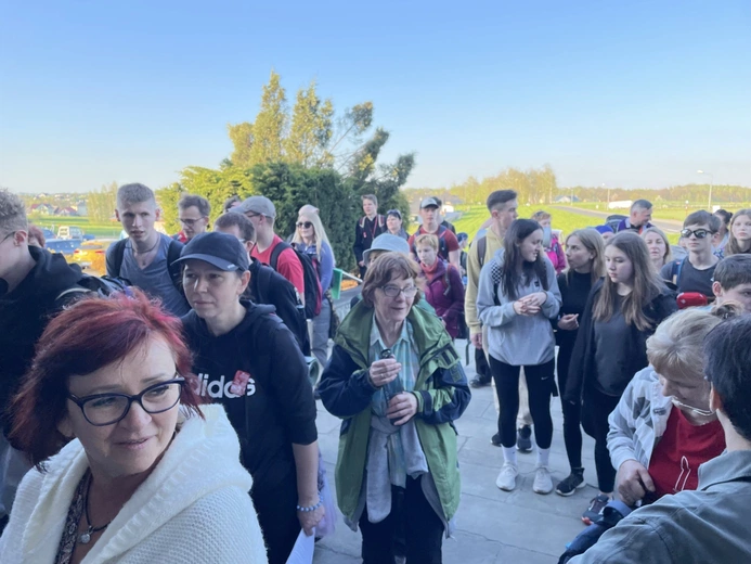 Powitanie grupy św. Matki Teresy na noclegu w Malcu