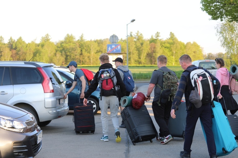 Powitanie grupy św. Matki Teresy na noclegu w Malcu