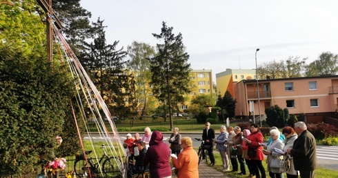 Majowe przy przydrożnym krzyżu