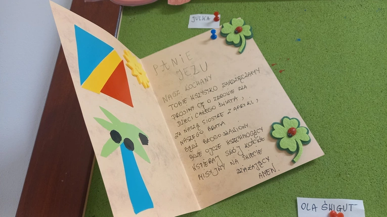 Misyjne prace dzieci z przedszkola