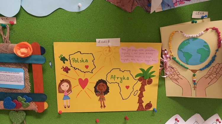 Misyjne prace dzieci z przedszkola